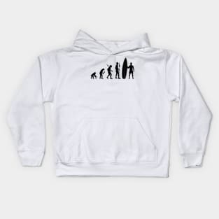 Surfer Evolution Surfing Kids Hoodie